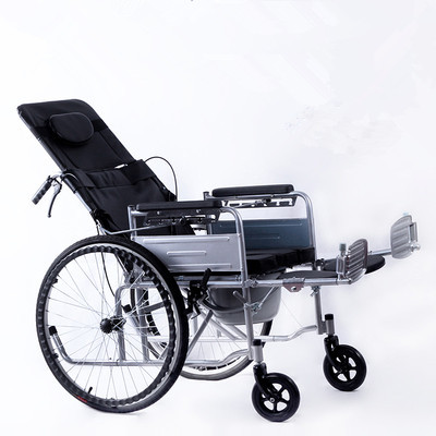 廠傢直銷 多功能高檔全躺式帶便盆輪椅 傢用醫用手動輪椅車工廠,批發,進口,代購