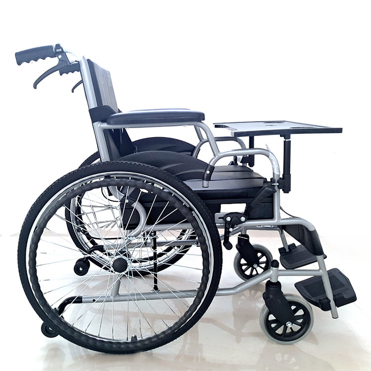 互邦旗下HBG21輪椅折疊輕便帶餐桌板老人輪椅帶坐便半趟躺輪椅工廠,批發,進口,代購