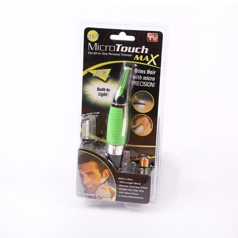 micro touch max男士剃毛器剃須刀綠色鼻毛器多功能剃毛器帶電池工廠,批發,進口,代購