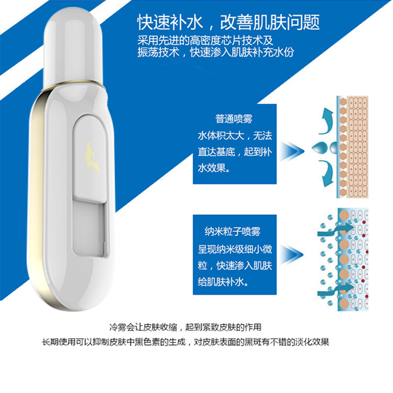 蘇江鳥美容機手持納米補水噴霧機器臉部加濕器冷噴便攜式補水工廠,批發,進口,代購